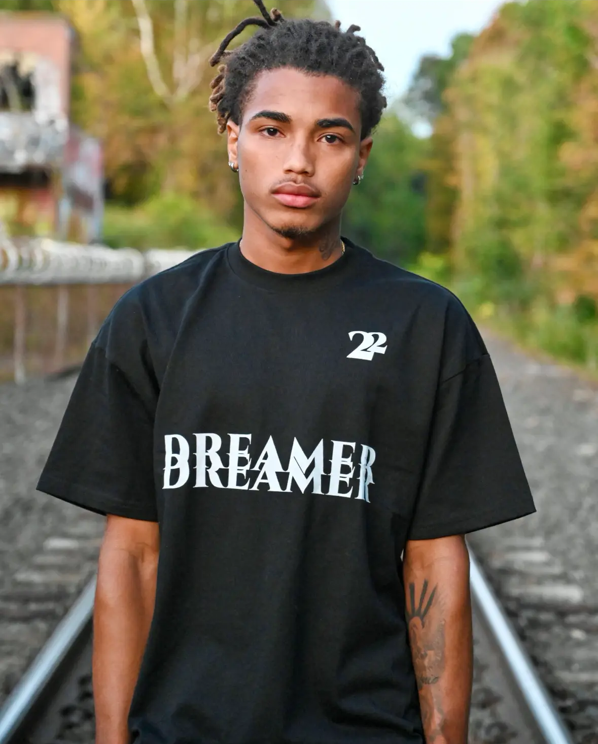 Black Oversized Boxy Dreamer T-shirt